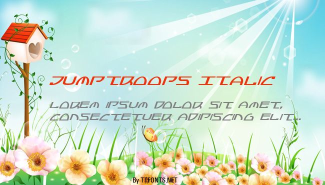 Jumptroops Italic example